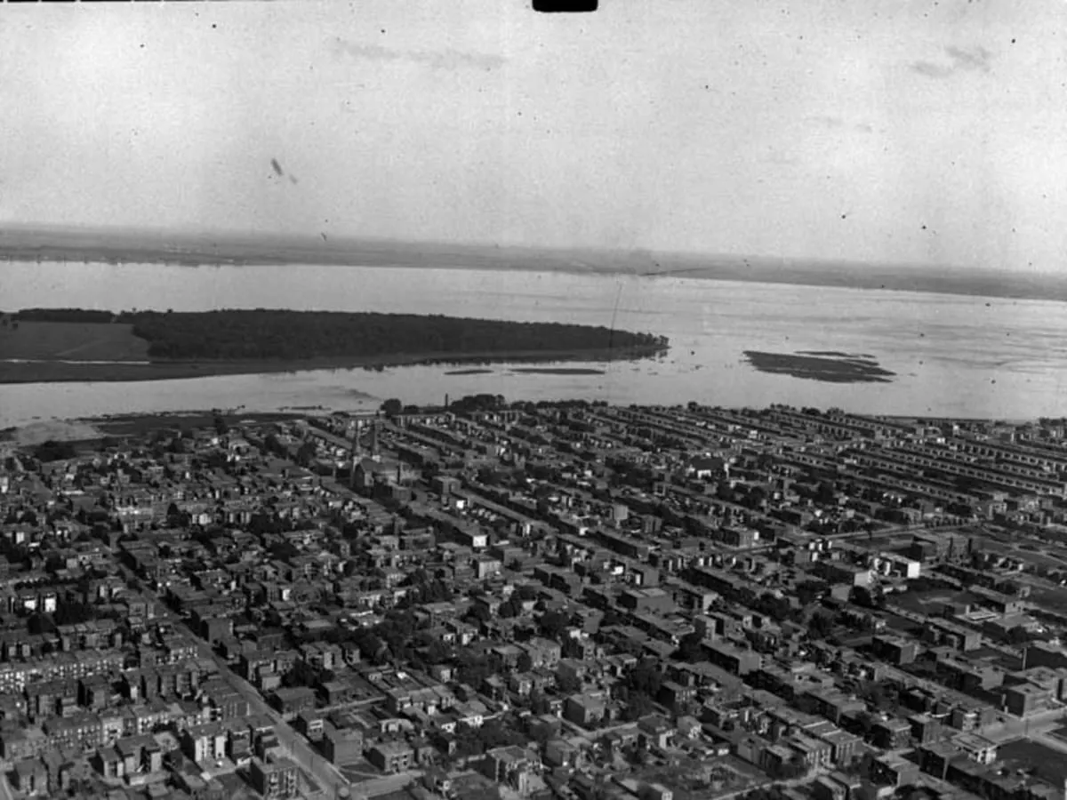 Vue aérienne de l'Île-des-Soeurs, vers 1927