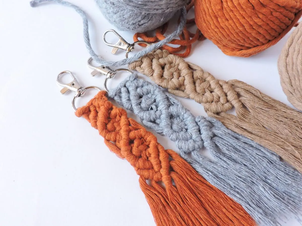 Porte-clé en macramé