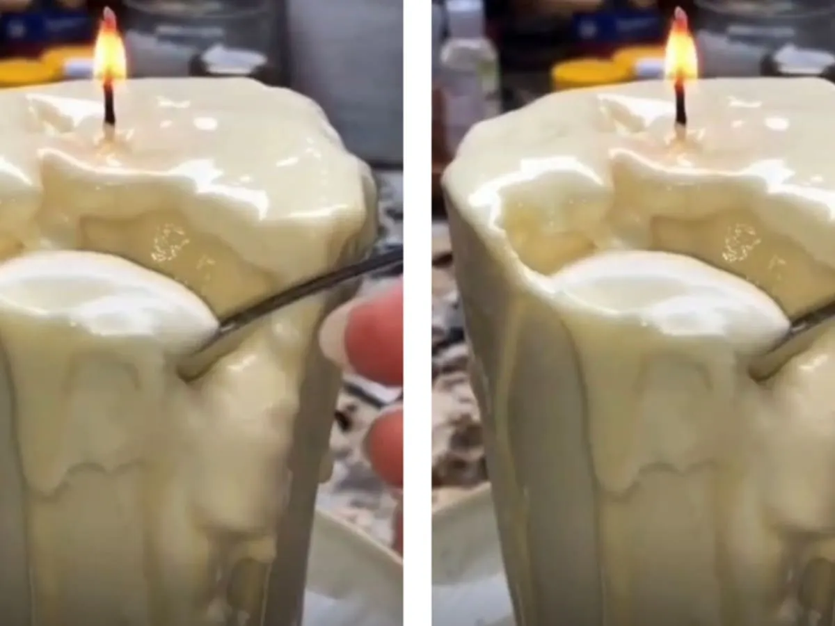 Bougies en chocolat blanc